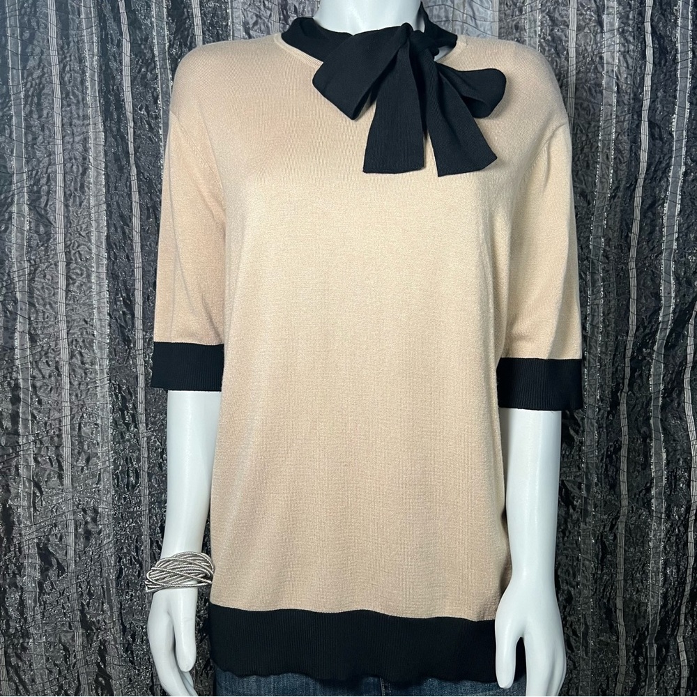 New York Company bow collar lightweight Sweater